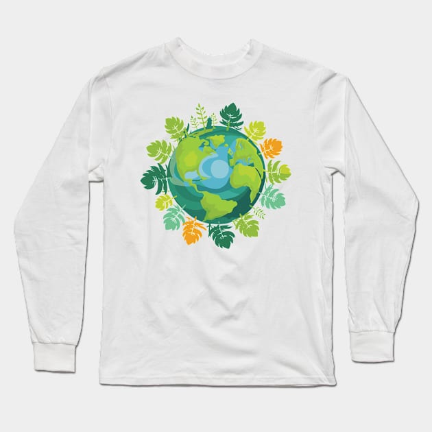Eco Awareness Long Sleeve T-Shirt by InspiredByTheMagic